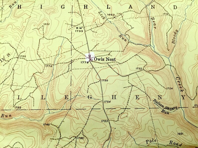 Antique Hallton Pennsylvania 1940 US Geological Survey Etsy