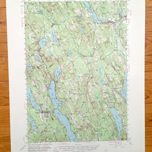 Antike Norwegen, Maine 1946 US Geological Survey Topographische Karte – Long Lake, Waterford, Harrison, Paris, Bridgton, Otisfield, Oxford, ME