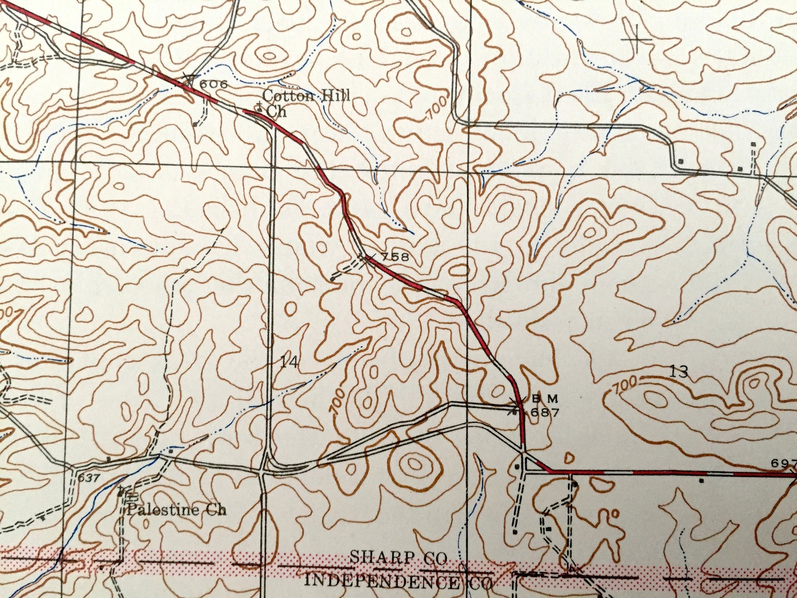 Antique Cave City Arkansas 1945 US Geological Survey Etsy