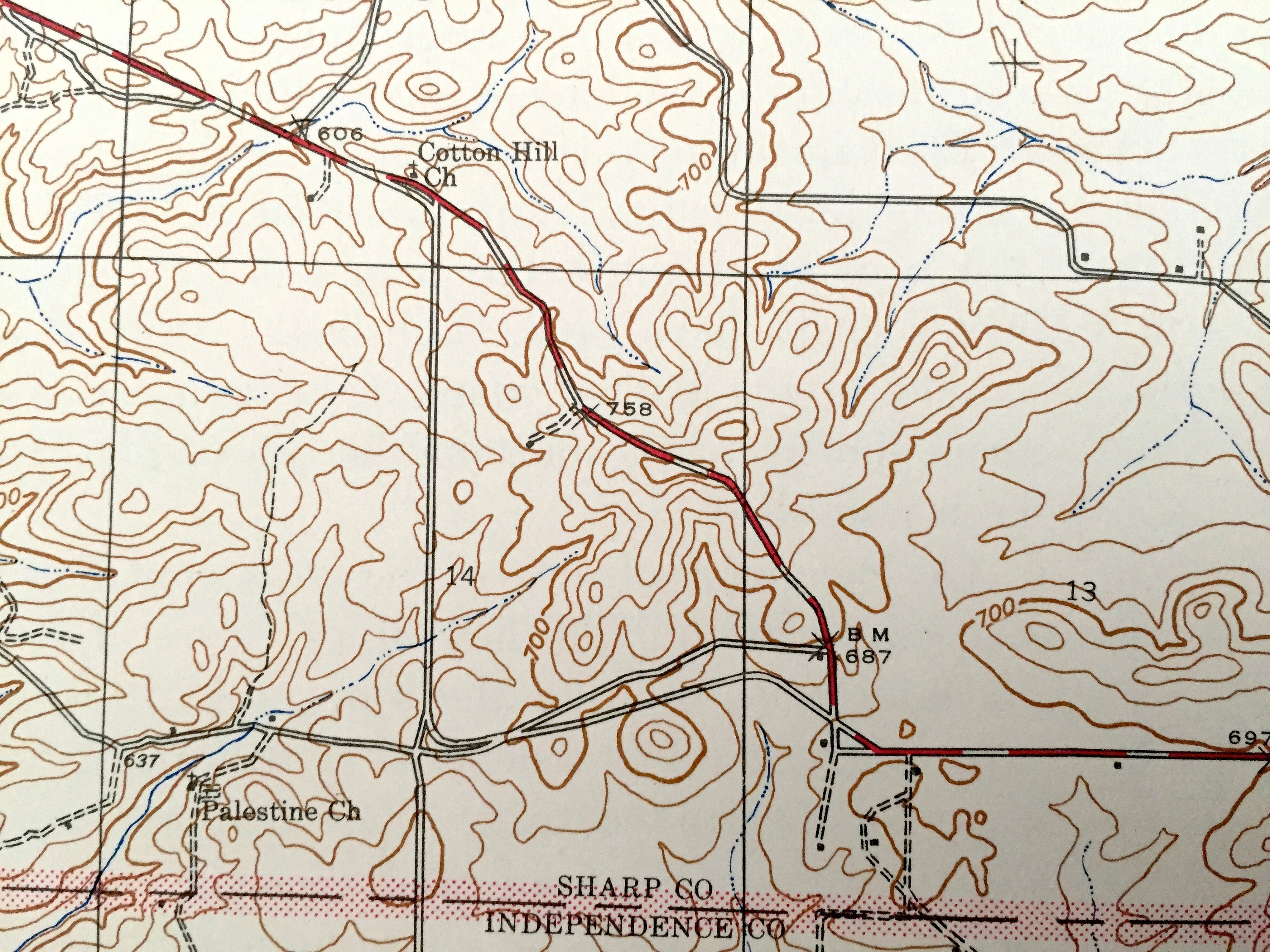 Antique Cave City Arkansas 1945 US Geological Survey Etsy