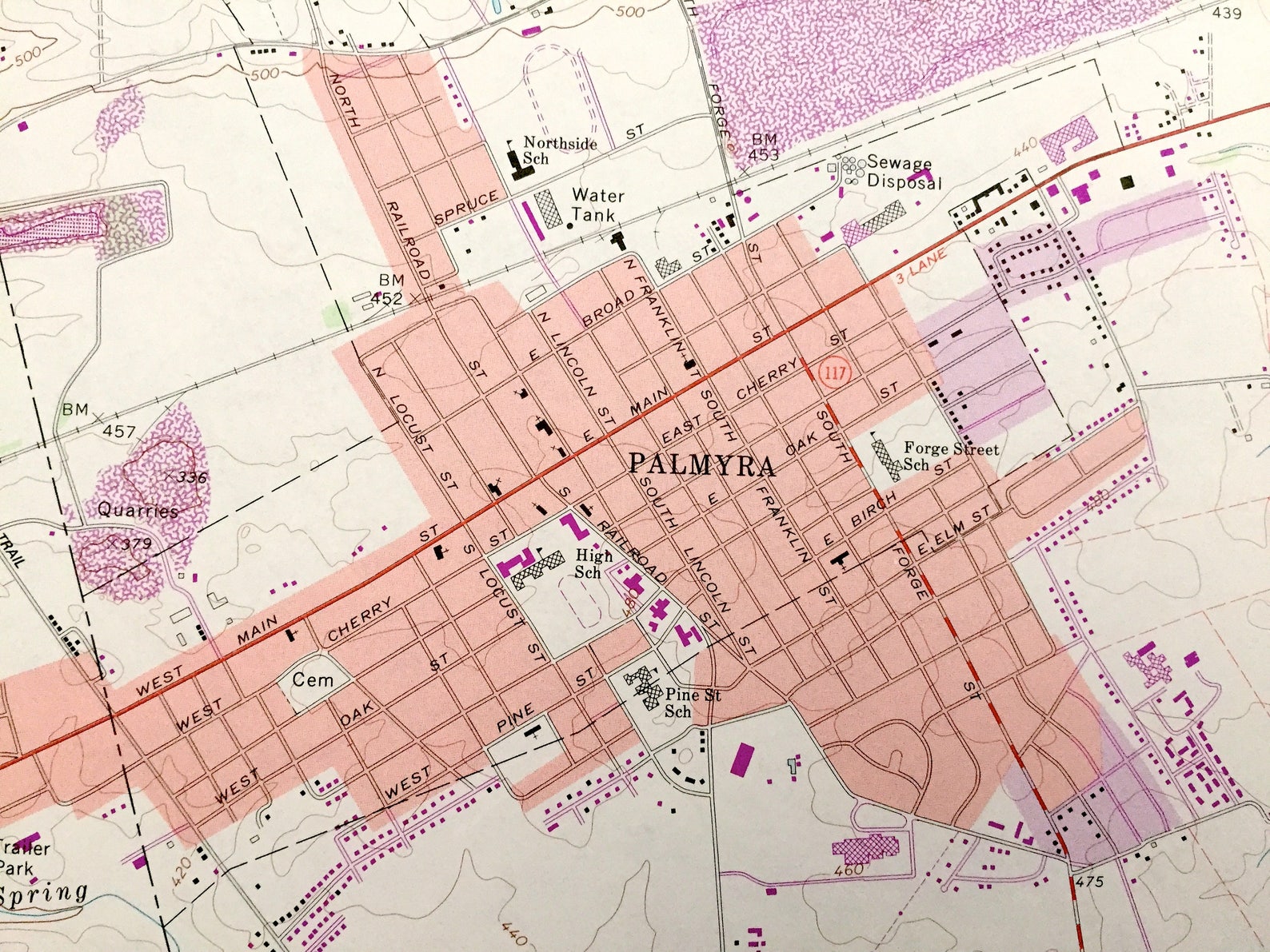 Antique Palmyra Pennsylvania 1969 US Geological Survey Etsy Italia