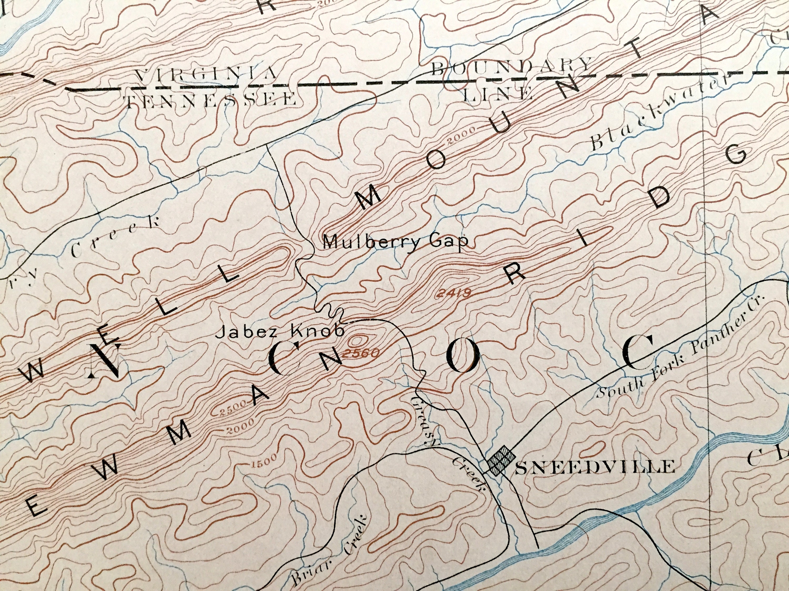 Antique Jonesville Virginia 1891 US Geological Survey Etsy