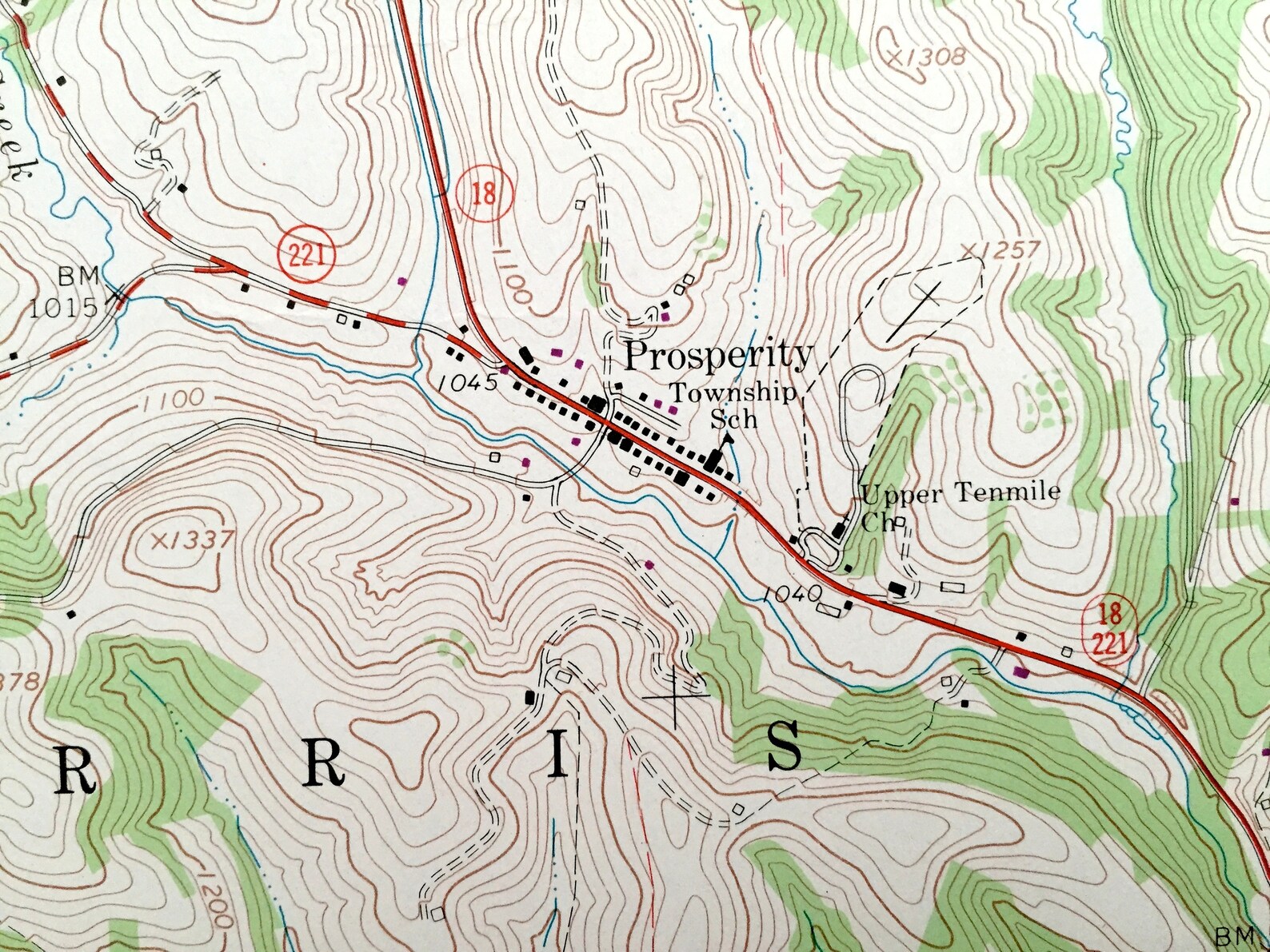 Antique Prosperity Pennsylvania 1964 US Geological Survey Etsy