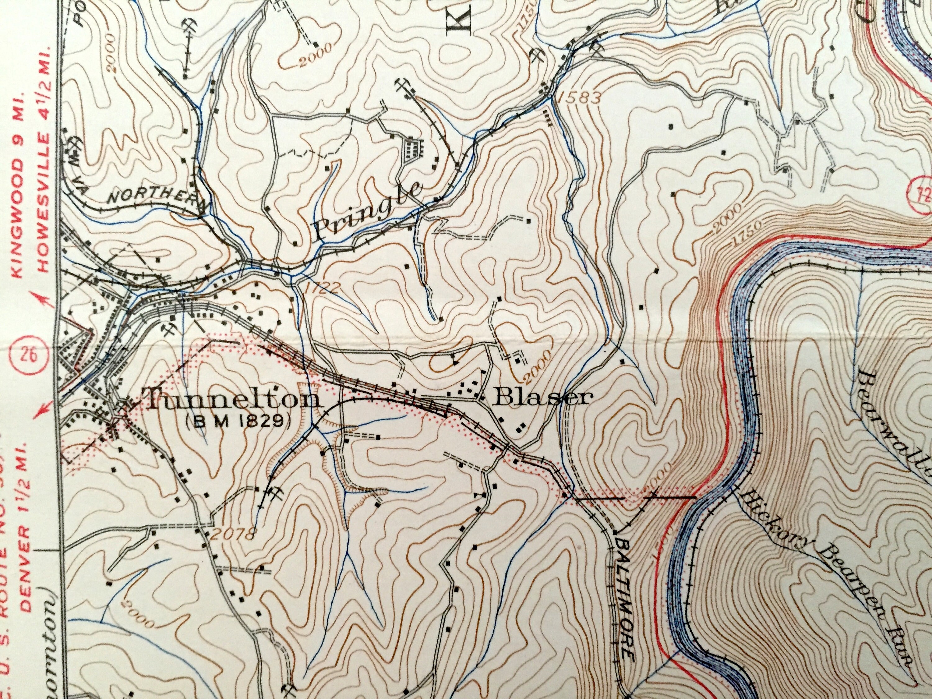 Antique Kingwood West Virginia 1925 US Geological Survey Etsy