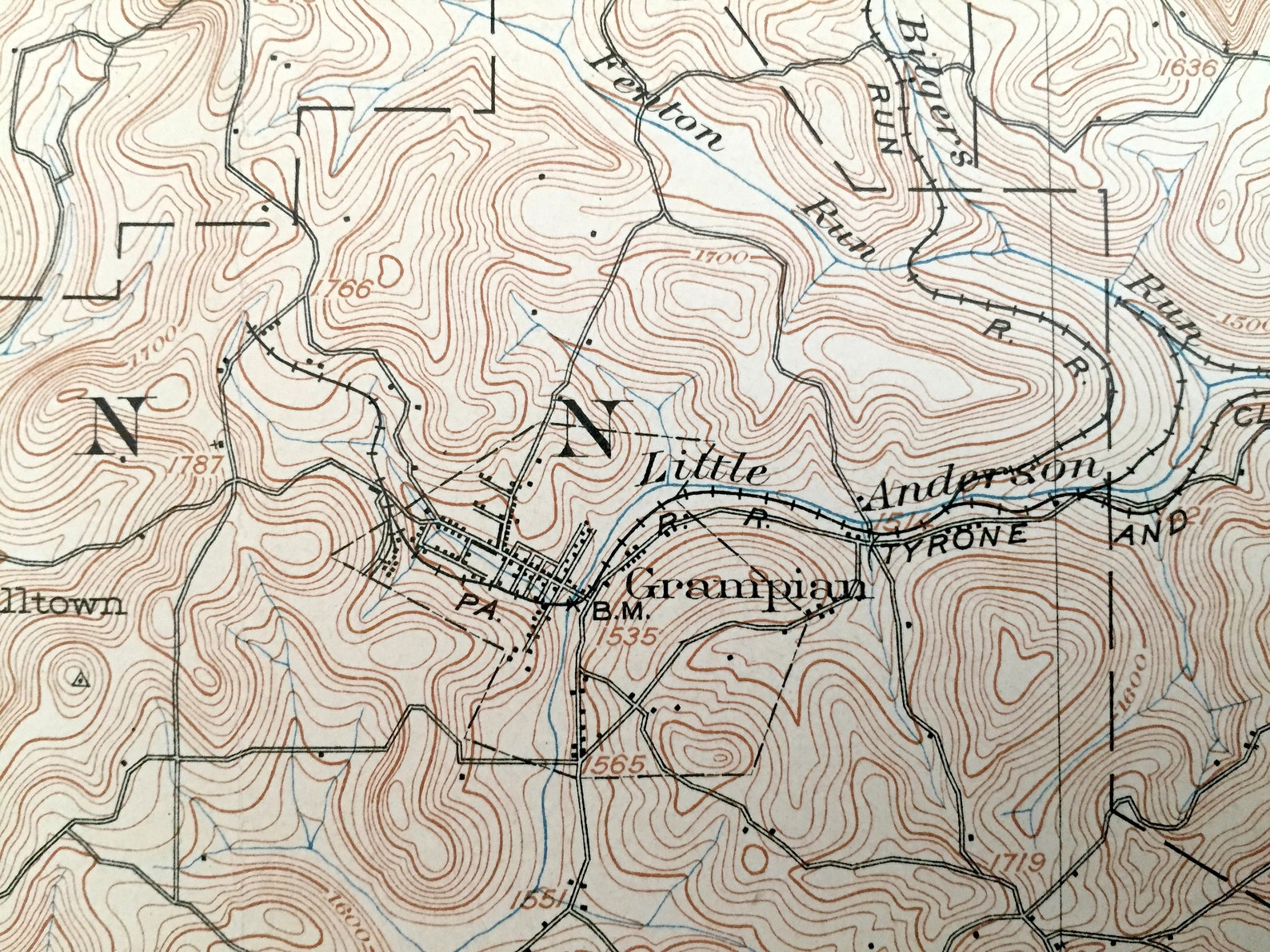 Antique Curwensville Pennsylvania 1903 US Geological Survey Etsy