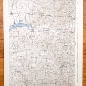 Antique Thornville, Ohio Carte topographique de l’US Geological Survey de 1909 - Walnut, Union, Licking, Franklin, Bowling Green, Hopewell, Buckeye Lake
