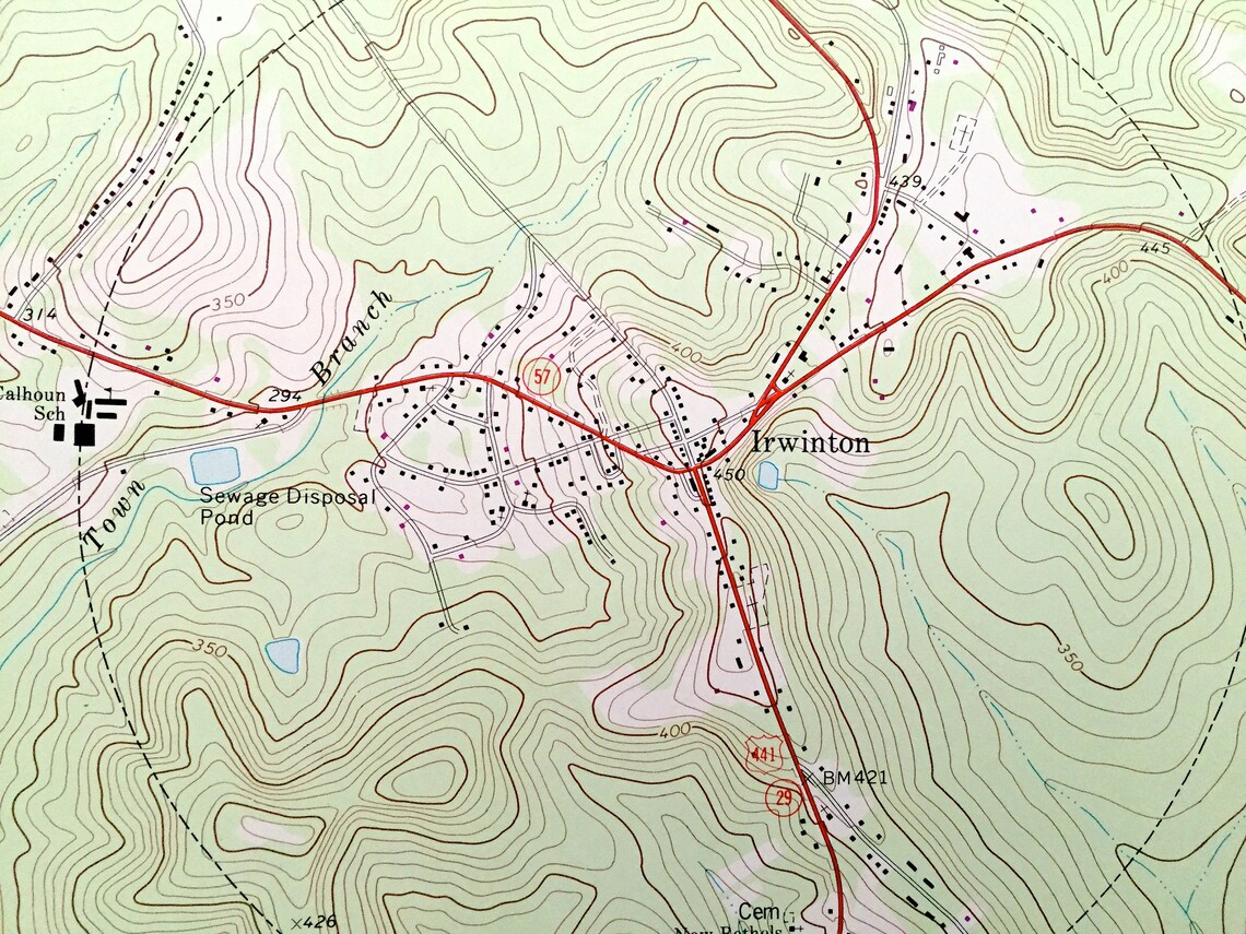 Antique Irwinton 1973 US Geological Survey Etsy
