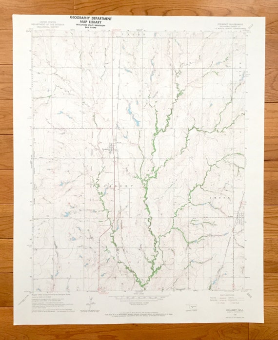 Antique Pocasset Oklahoma 1966 US Geological Survey Etsy