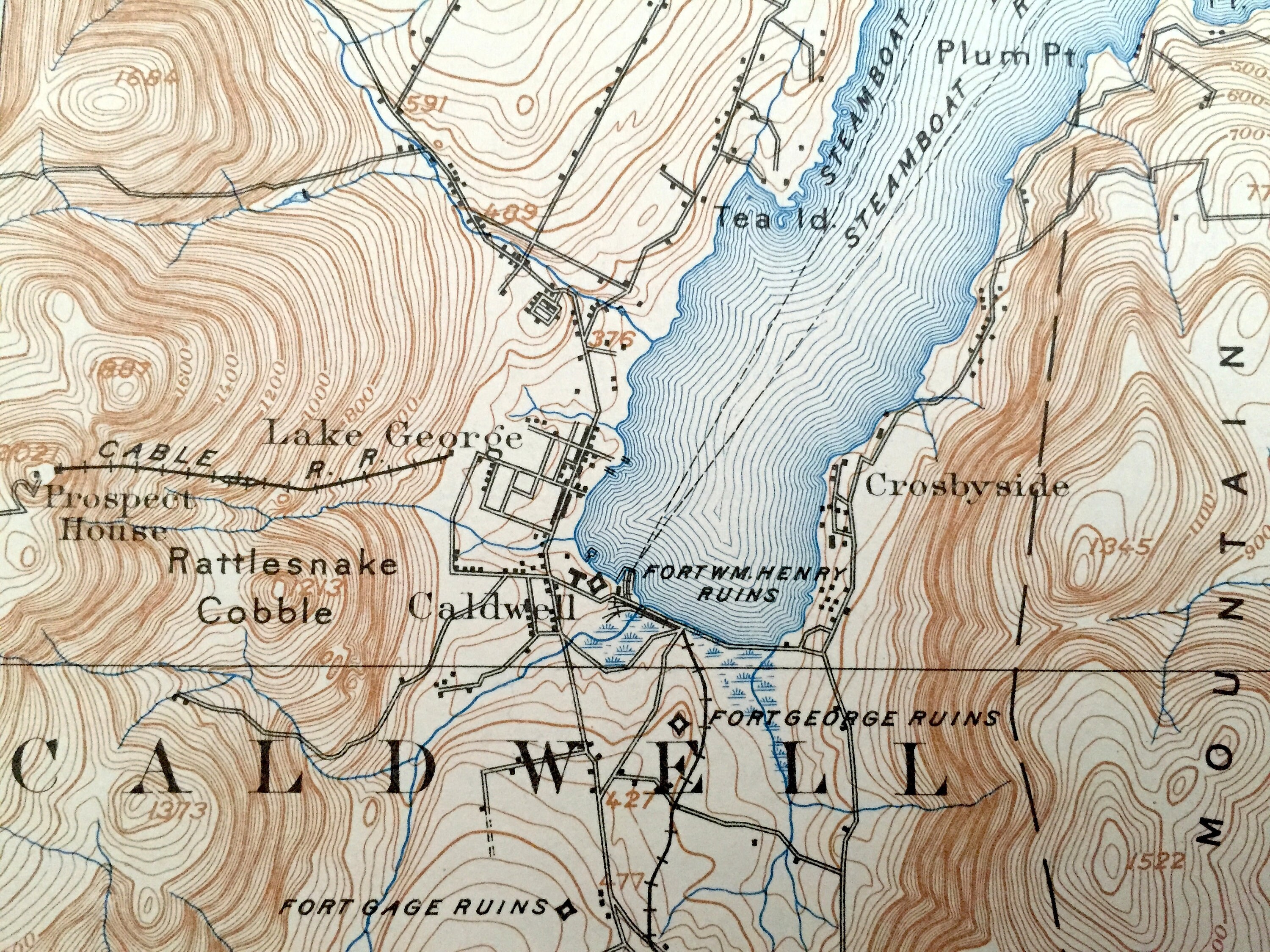 Antique Glens Falls New York 1897 US Geological Survey Etsy