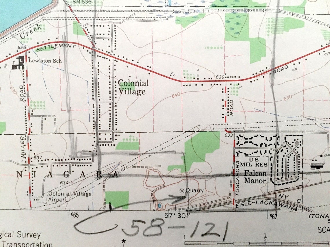 Antique Ransomville New York 1965 US Geological Survey Etsy