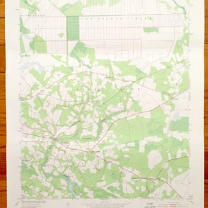 Antike Bunyan, North Carolina 1951 US Geological Survey topographische Karte - Washington, lange Acre, Alligoods, Slatestone Pineygrove Midway NC