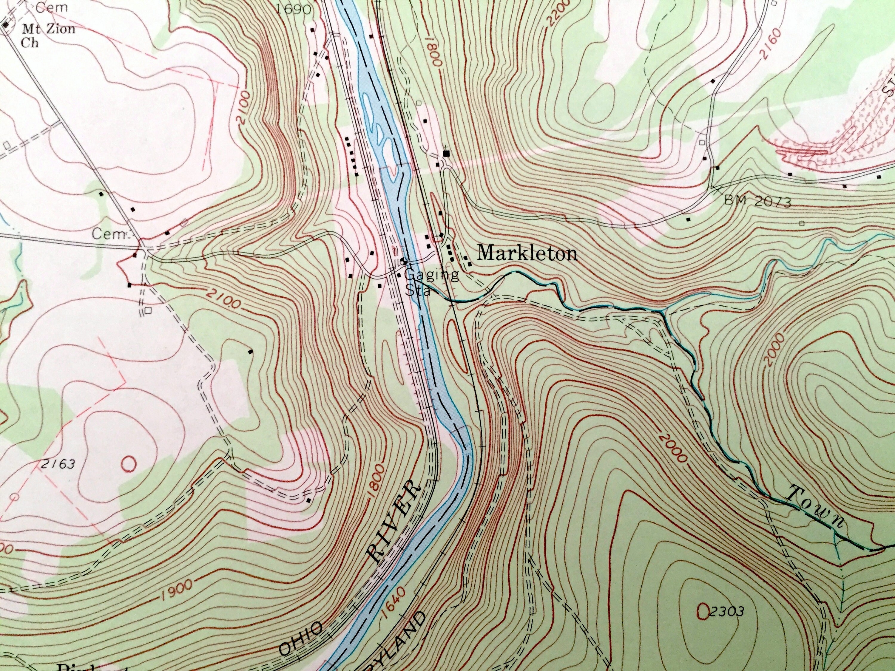 Antique Markleton Pennsylvania 1968 US Geological Survey Etsy