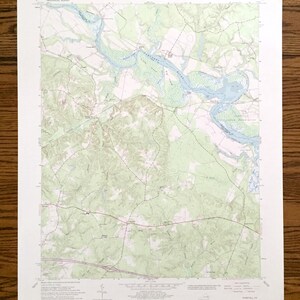 Antique Tunstall, Virginia 1966 US Geological Survey Topografische Kaart – King William, New Kent County, Pamunkey River, Indian Reservation, VA