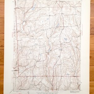 Antique Auburn Center, Pennsylvanie 1947 US Geological Survey Carte topographique - Rush, Braintrim, Meshoppen, Washington, Tuscarora, Retta