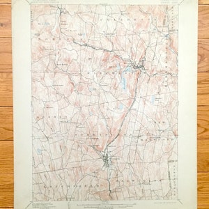 Antike Winsted, Conneticut 1892 US Geologische Untersuchung Topographische Karte - Norfolk, Winchester, Torrington, New Hartford, Litchfield Goshen CT