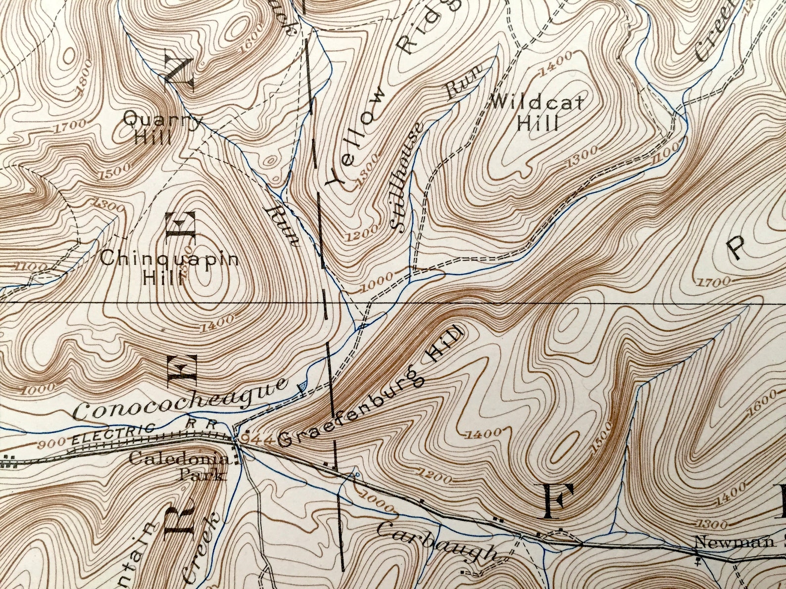 Antique Fairfield Pennsylvania 1909 US Geological Survey Etsy