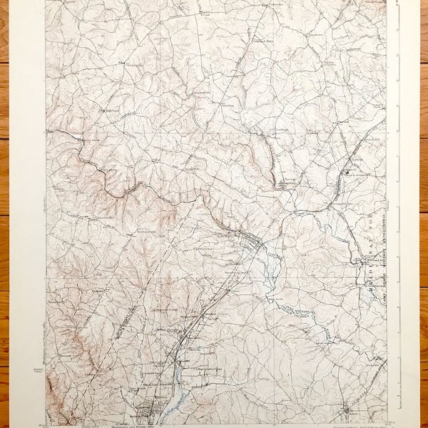 Antique Laurel, Maryland 1915 US Geological Survey Topographic Map – Hollywood, Beltsville, Greenbelt, Savage, Bowie, Jessup, Fort Meade