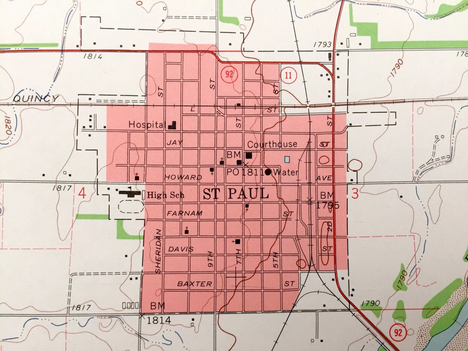 Antique St. Paul Nebraska 1960 US Geological Survey Etsy UK