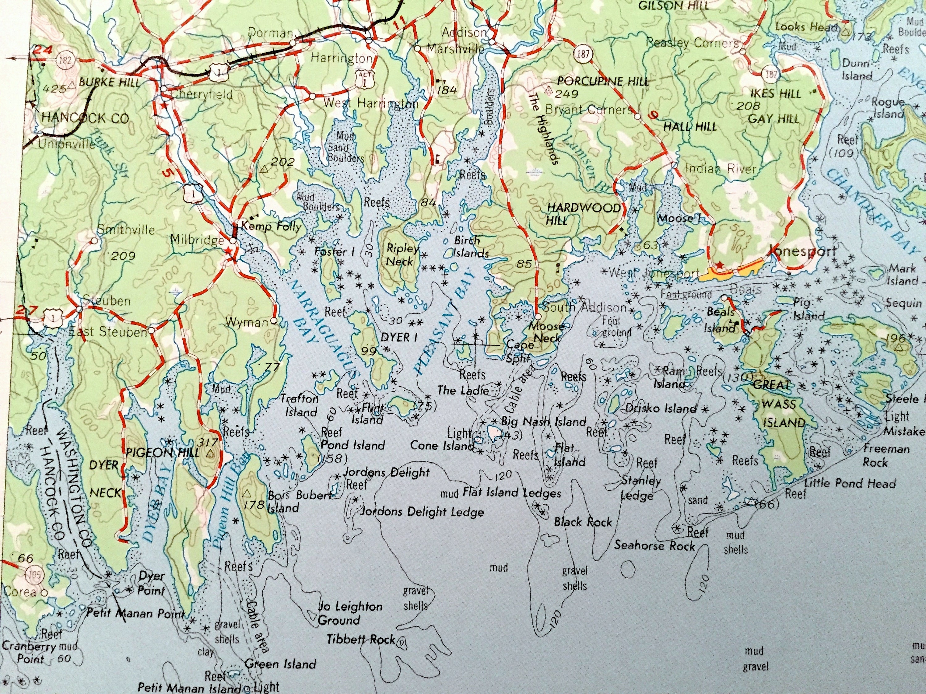 Antique Eastport Maine 1969 US Geological Survey Topographic Etsy UK