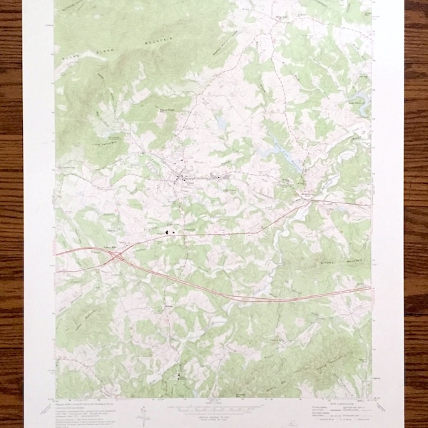 Yancey County Map Etsy