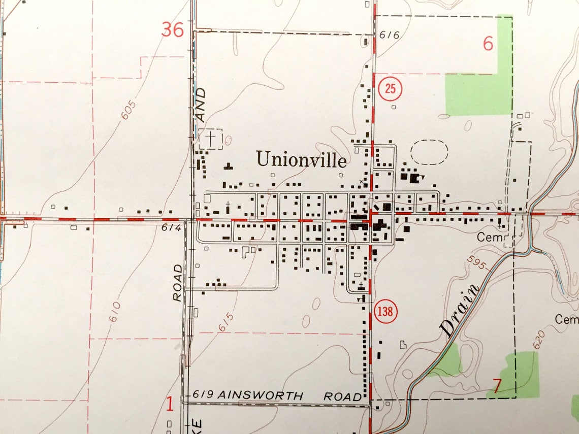 Antique Sebewaing Michigan 1963 US Geological Survey Etsy