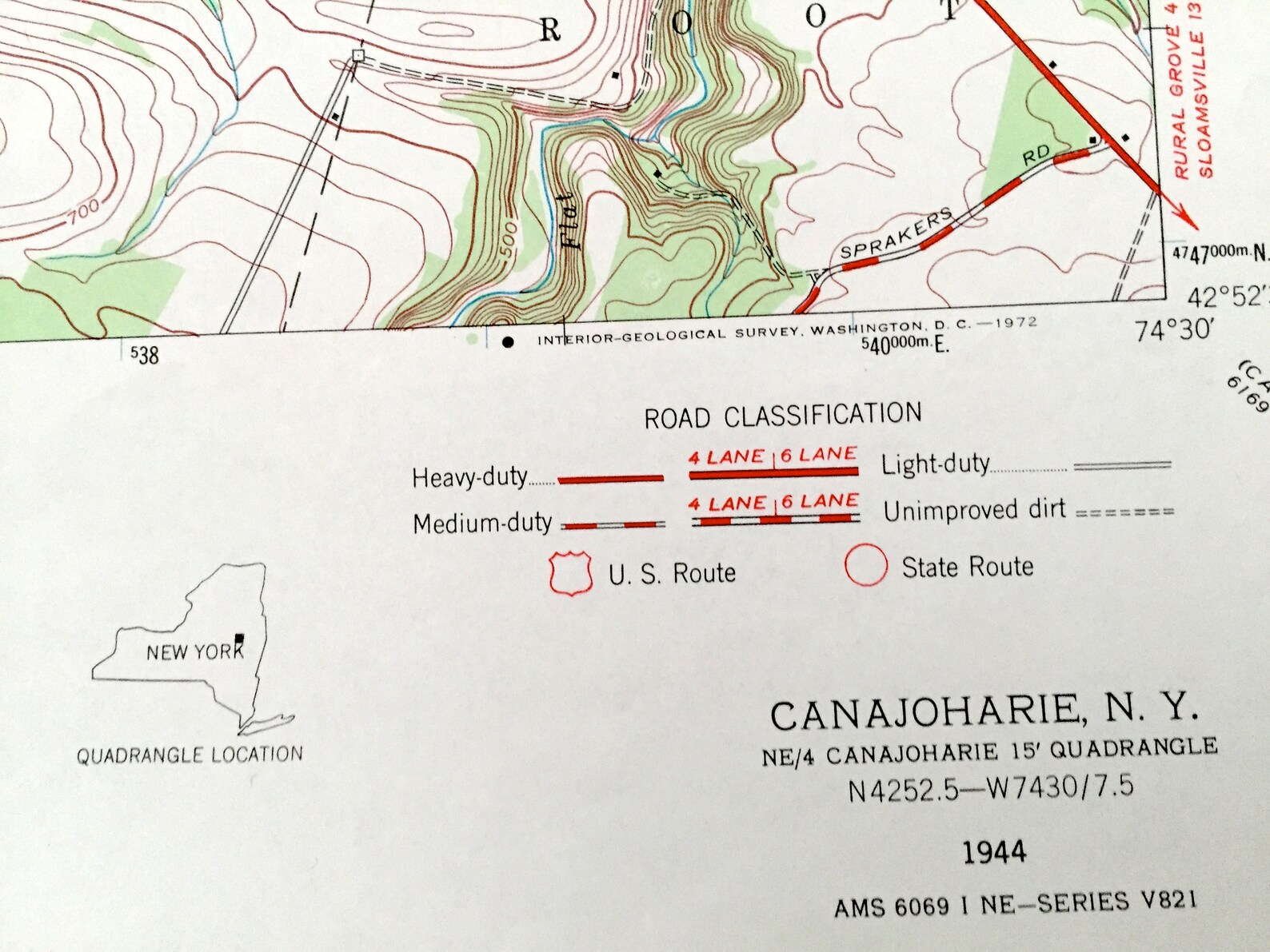 Antique Canajoharie New York 1944 US Geological Survey Etsy