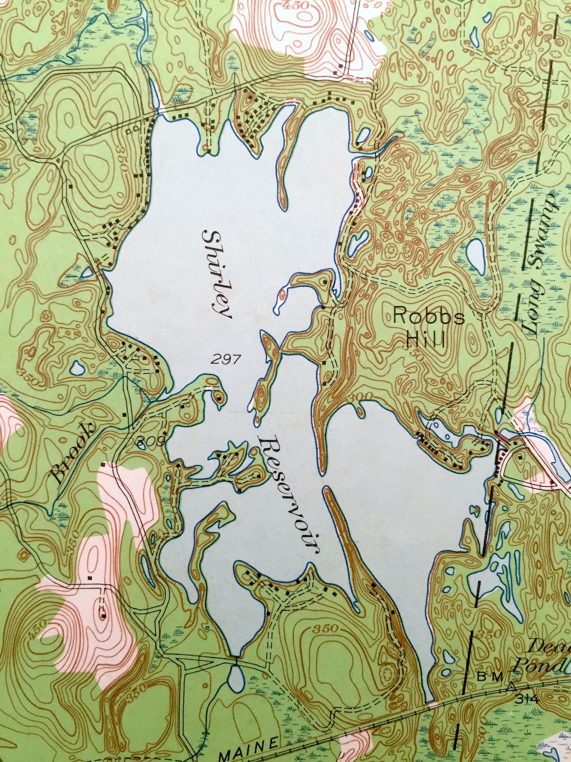 Antique Shirley Massachusetts 1950 US Geological Survey Etsy