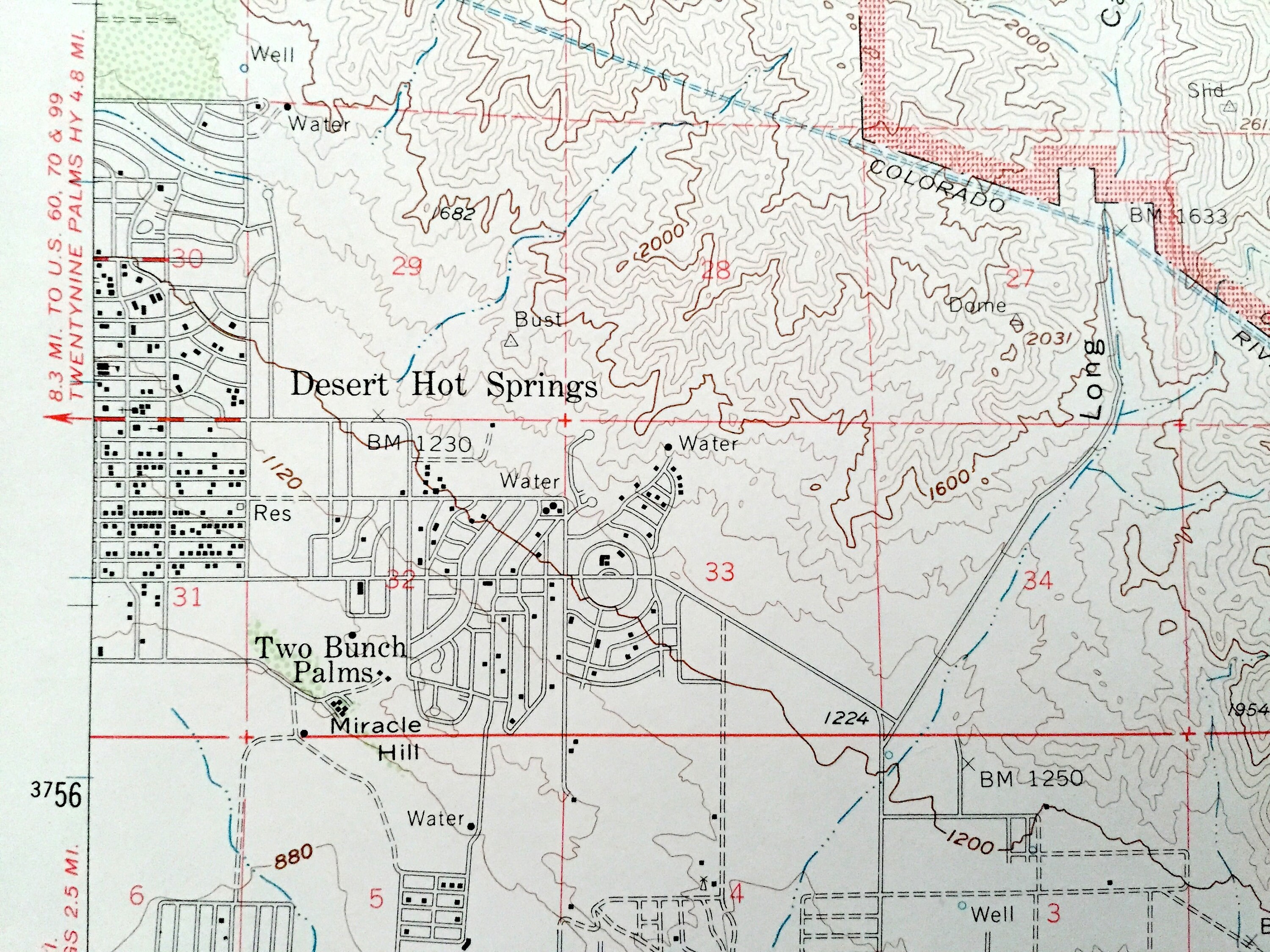 Antique Thousand Palms California 1958 US Geological Survey Etsy