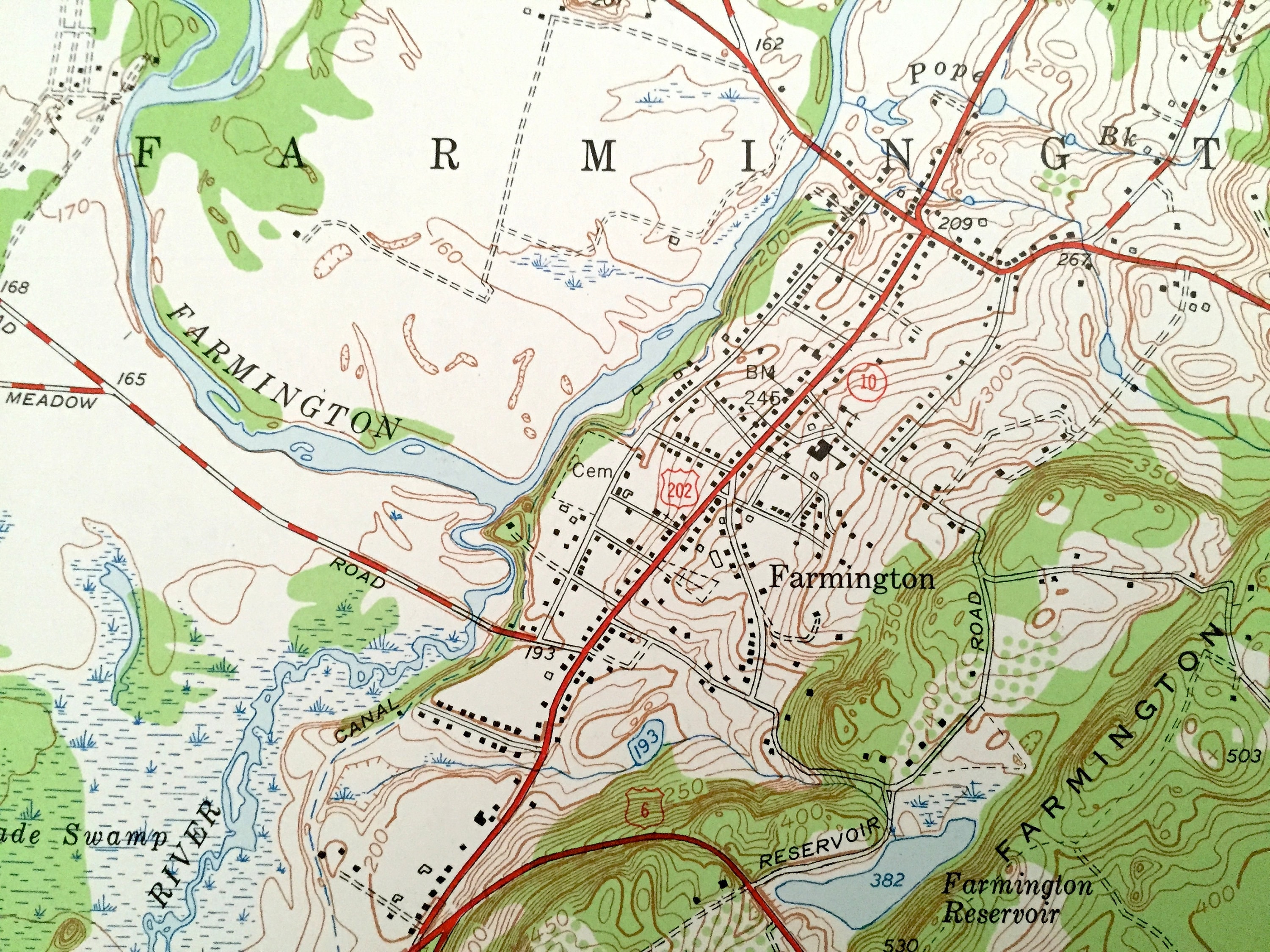 Antique New Britain Connecticut 1953 US Geological Survey Map Etsy