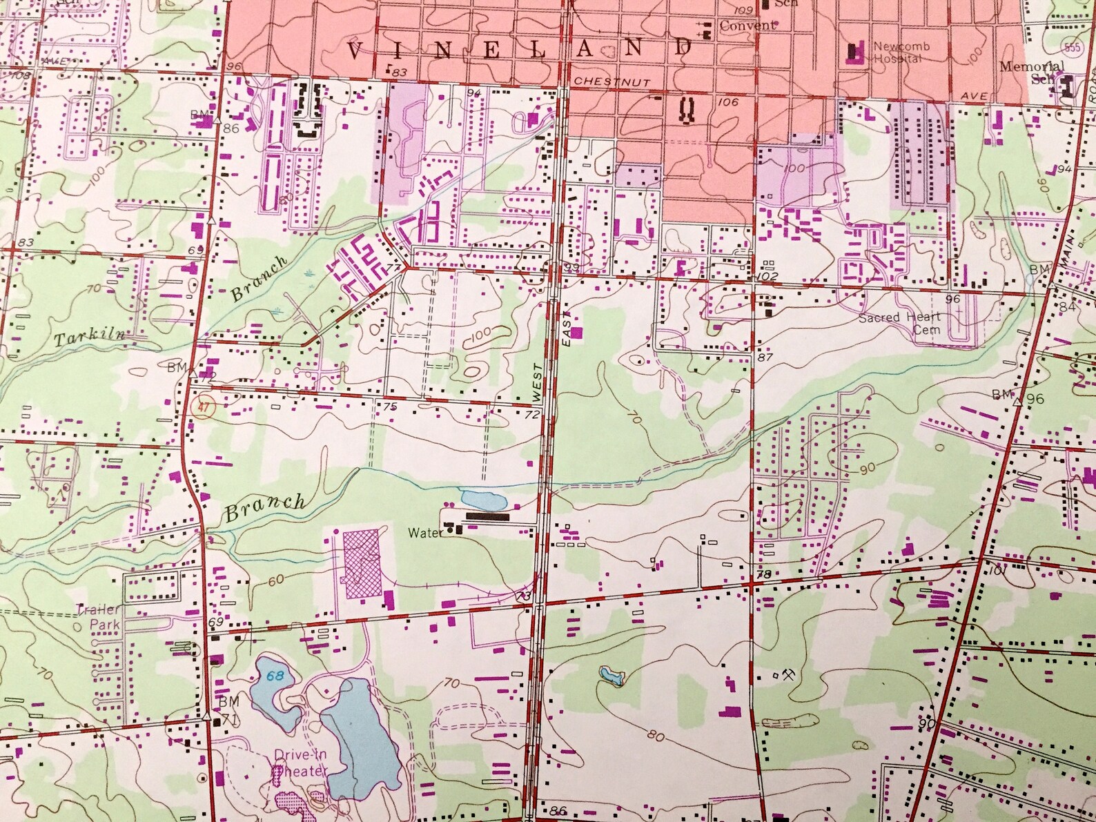 Antique Millville Nueva Jersey 1953 Us Geological Survey Etsy