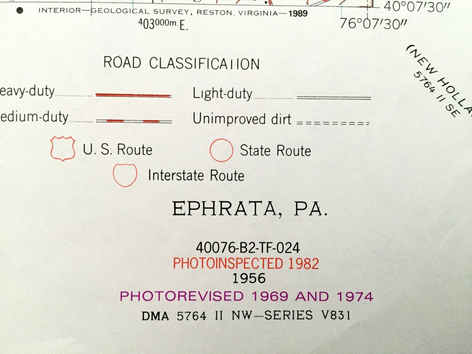 Antique Ephrata Pennsylvania 1956 US Geological Survey Etsy