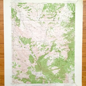 Antike Abdeckung Mountain, Colorado 1948 U.S. Geologische Übersicht topographische Karte – Freemont, Park, Teller County, Reis, Tisch, Twin, Booger rot