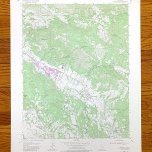 Antike Kenwood, Kalifornien 1954 US Geologische Untersuchung Topographische Karte - Sonoma County, Napa Valley, Los Guilicos, Tal des Mondes