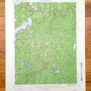 Antike Hawley, Pennsylvania 1935 US Geologische Dienst Topographische Karte - Poconos, Lake Wallenpaupack, Lackawaxen, Palmyra, Blooming Grove PA