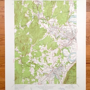 Antike Easthampton, Massachusetts 1948 US Geological Survey Topografische Karte – Hampshire, Hampden County, Southampton, Northampton, Leeds MA