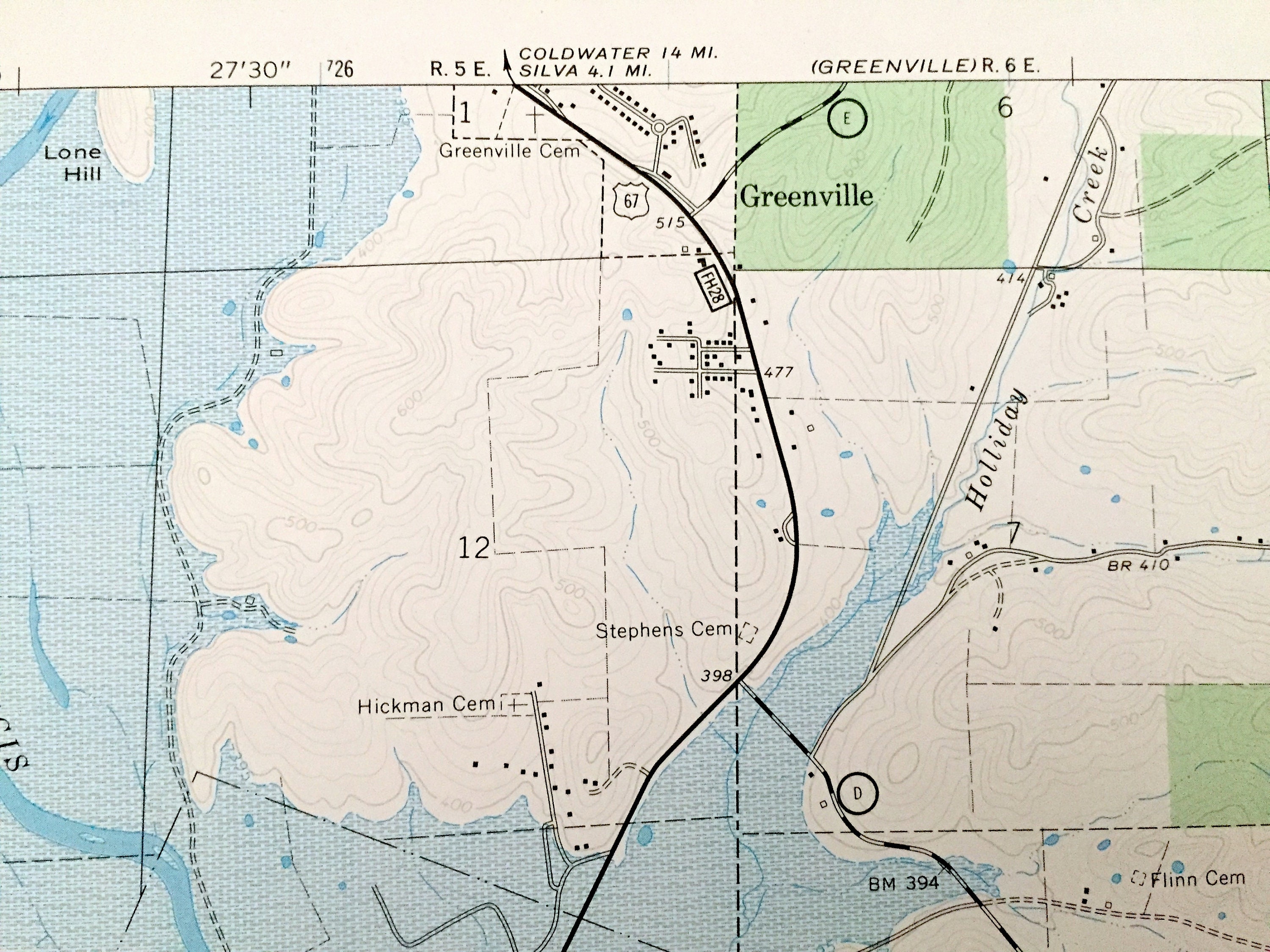 Antique Greenville SW Missouri 1966 US Geological Survey Etsy
