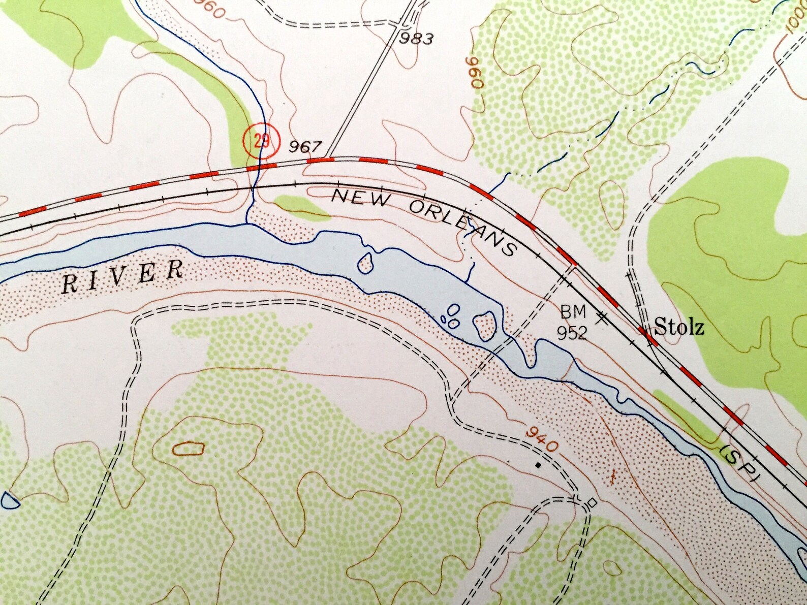 Antique Lone Grove Texas 1956 US Geological Survey Etsy