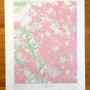 Antique Germantown, Pennsylvania 1967 US Geological Survey Topographic Map – Montgomery, Philadelphia County, Whitemarsh, Lower Merion, PA