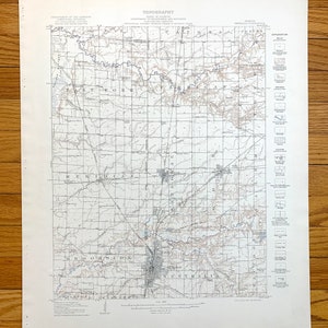Antique Centralia, Illinois 1914 US Geological Survey Mappa topografica - Fiume Kaskaskia, Washington, Clinton, Fayette County IL
