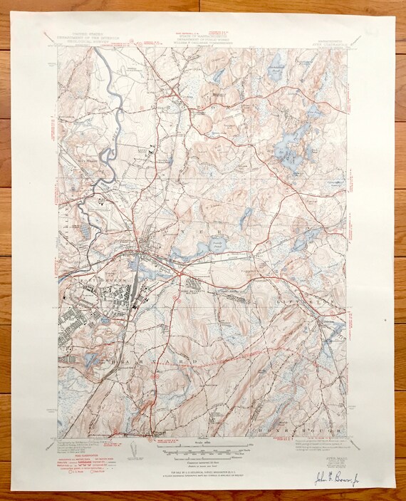 Antique Ayer Massachusetts 1939 US Geological Survey Etsy