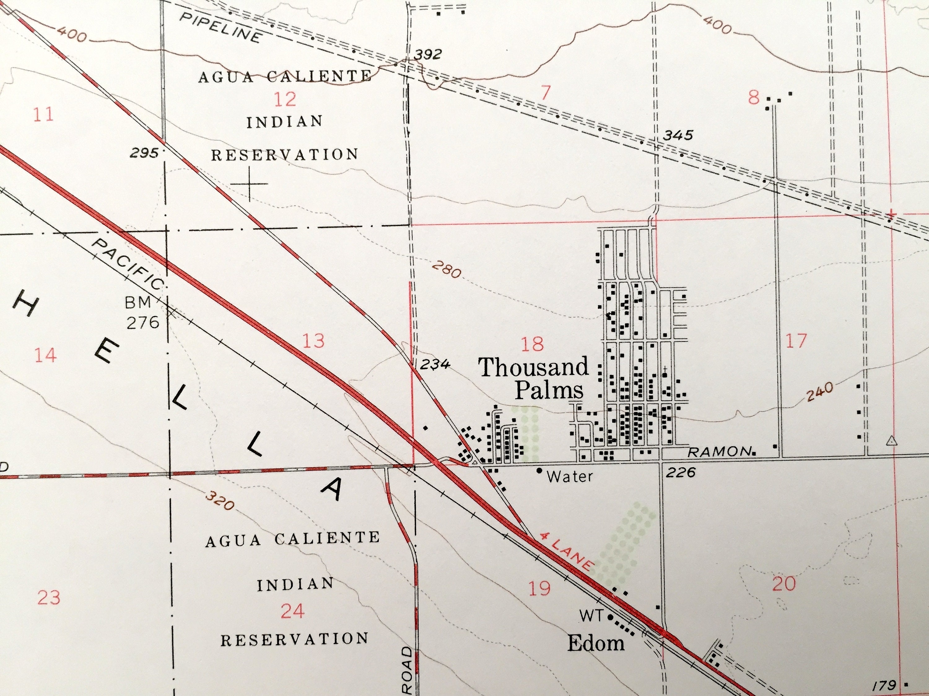 Antique Thousand Palms California 1958 US Geological Survey Etsy