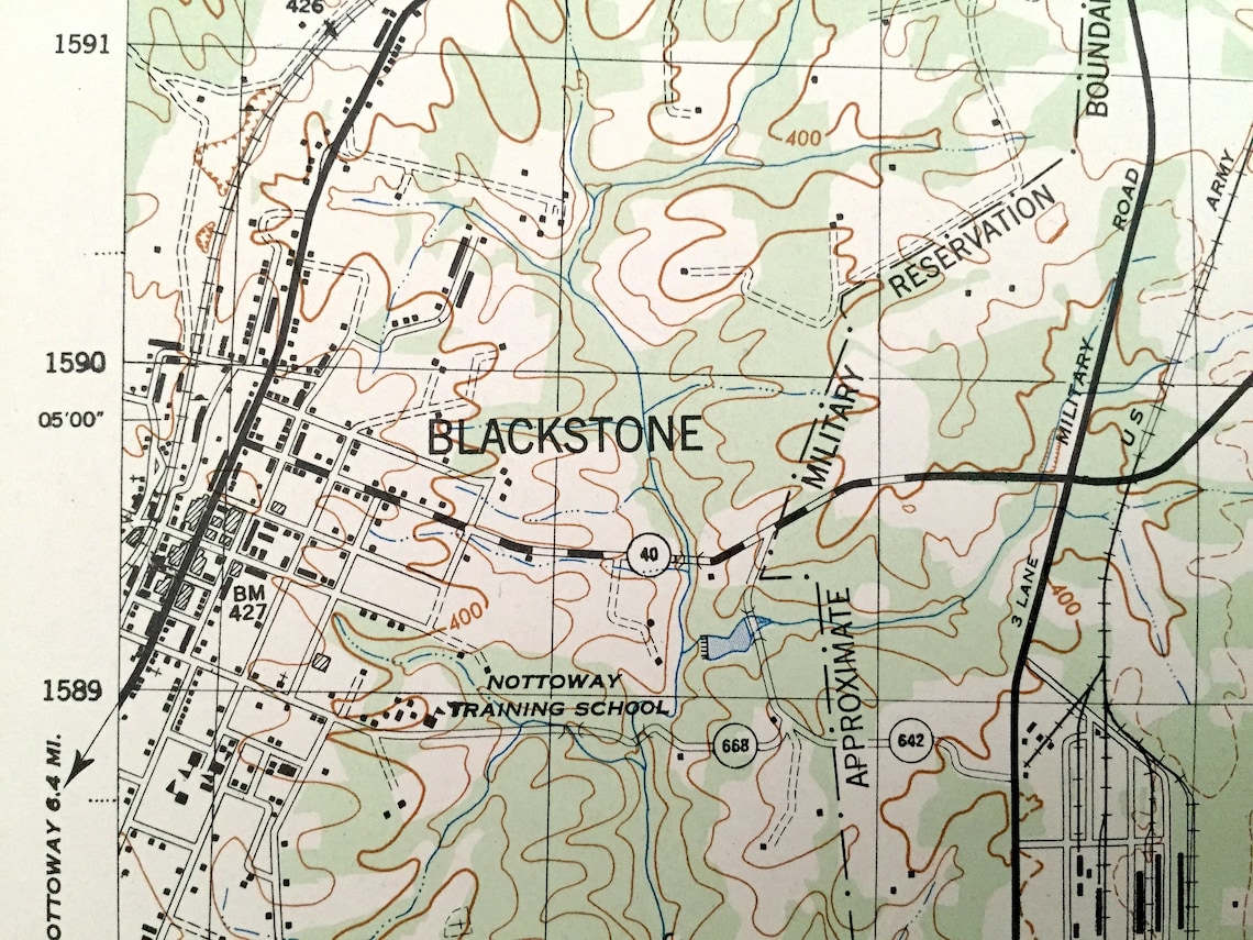 Antique Blackstone Virginia 1943 US Corps of Army Engineers Etsy