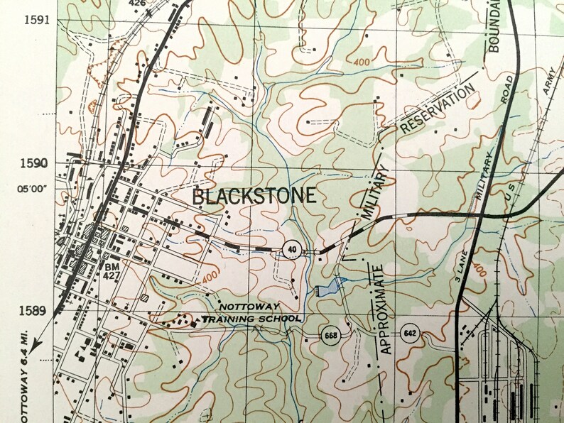 Antique Blackstone Virginia 1943 US Corps of Army Engineers Etsy