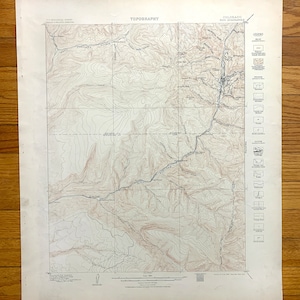 Antique Rico, Colorado 1899 US Geological Survey Topografische kaart – Quarry, Bear Creek, Rio Lado Montelores Burns San Juan National Forest CO