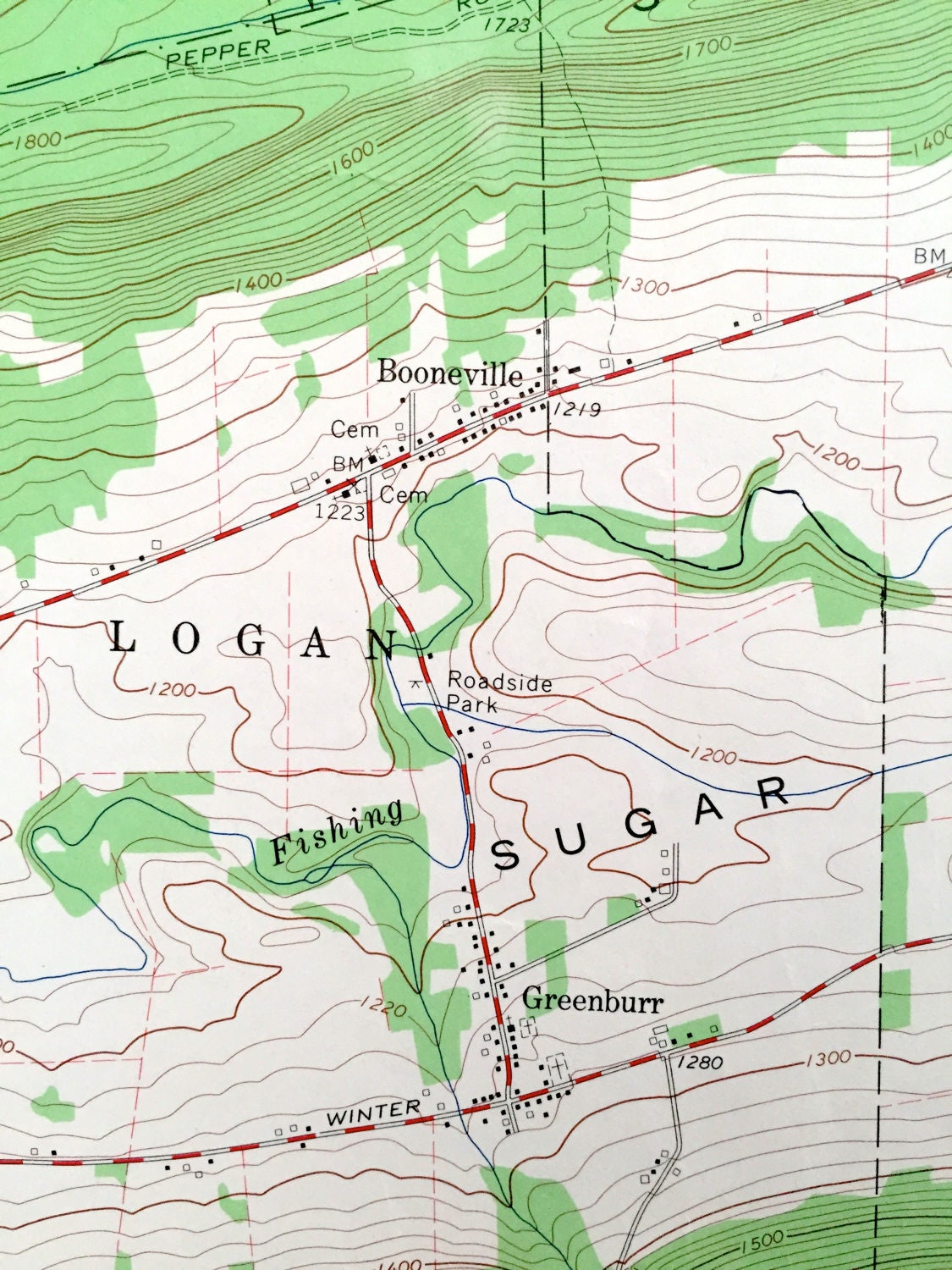 Antique Loganton, Pennsylvania 1965 US Geological Survey Topographic ...