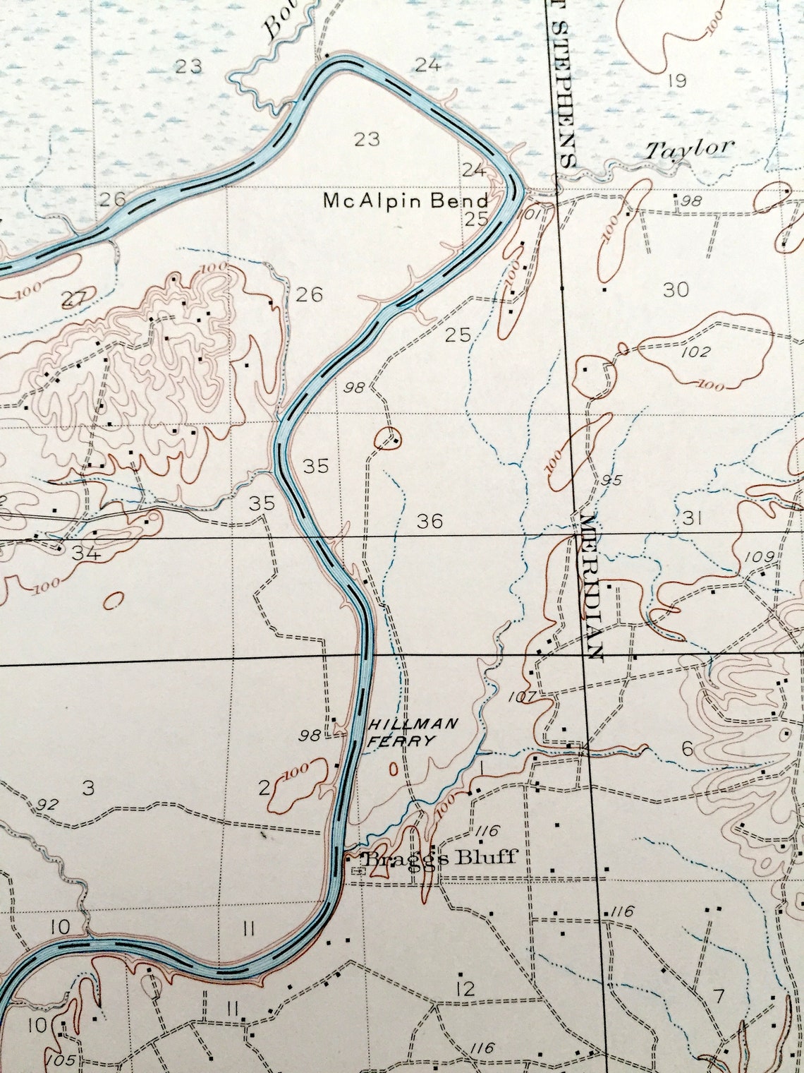 Antique Epes Alabama 1932 US Geological Survey Topographic Etsy
