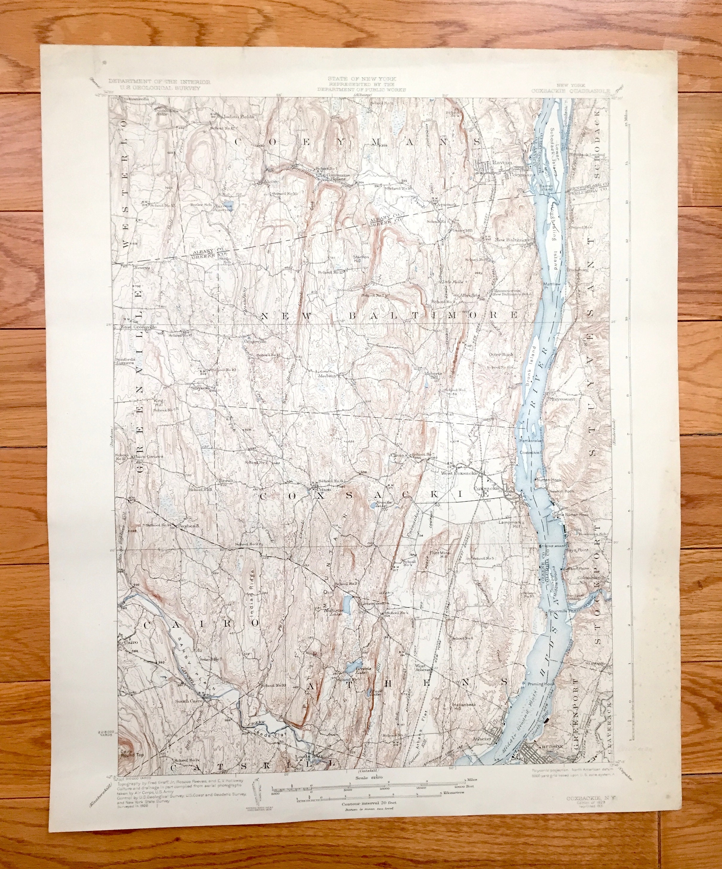 Antique Thompson, Connecticut 1945 US Geological Survey Topographic Map