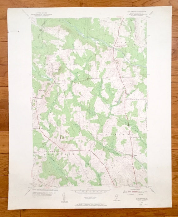 Antique New Sweden Maine 1953 US Geological Survey Etsy
