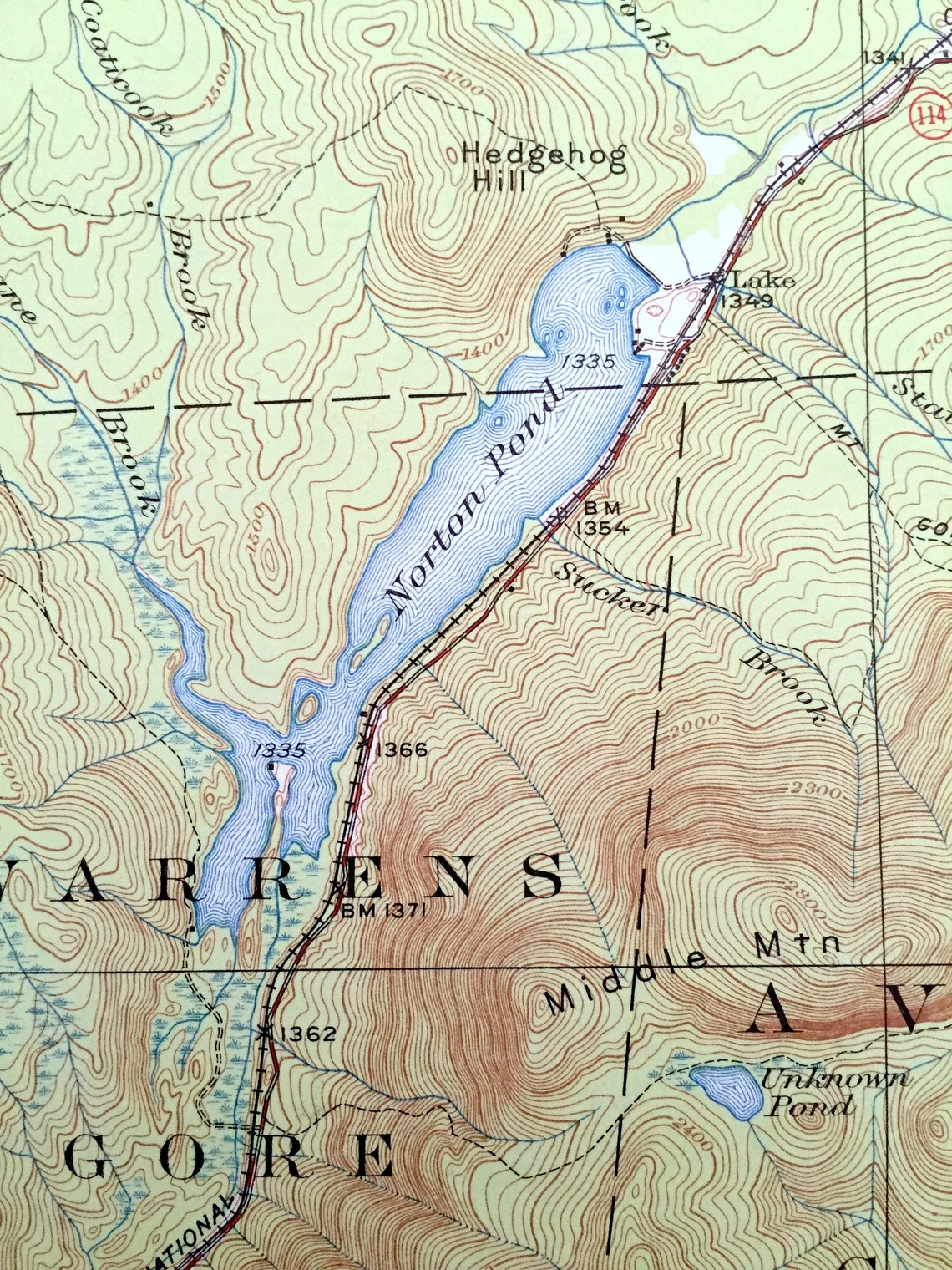 Antique Island Pond Vermont 1953 US Geological Survey Etsy