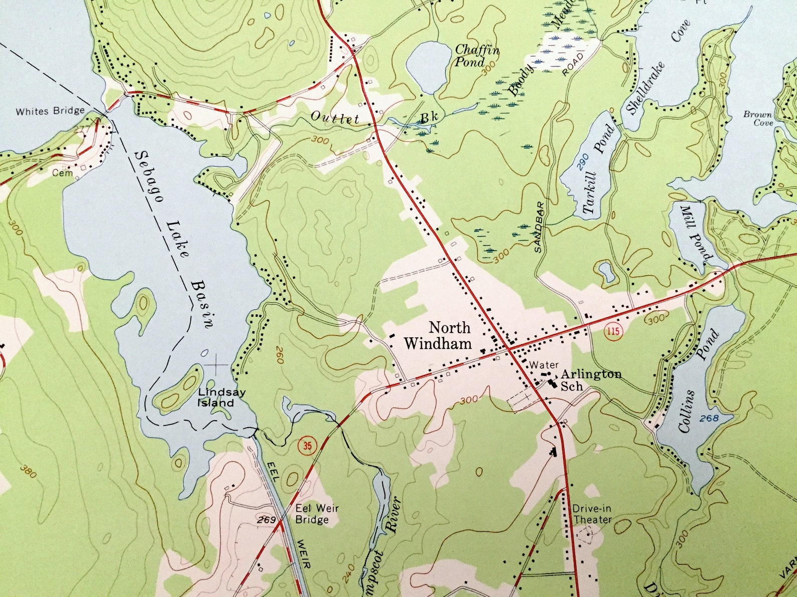 Antique North Windham Maine 1957 US Geological Survey Etsy